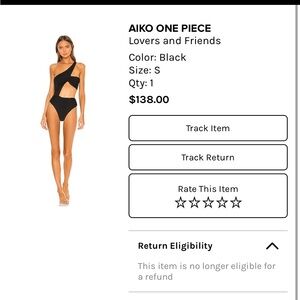 Lovers and Friends one piece black swim suit